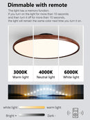 Axyaa Modern Walnut Ceiling Lamp: Creative LED Room Lighting for Eye Protection