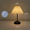Nordic Pleated Fabric LED Table Lamp USB Plug by Axyaa for Home Atmosphere Decor