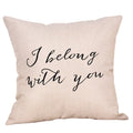 Axyaa Linen Pillow Cover 45X45CM - Decorative Cushion for Home Sofa