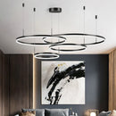 Axya Dimmable 5-Ring LED Pendant Lights for Modern Home Decor