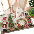Axyaa Christmas Decoration Door Mat Non-Slip Floor Carpet for Home