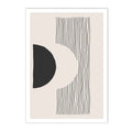 Axyaa Abstract Circle Wall Art Print - Minimalist Boho Decor for Living Room