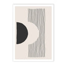 Axyaa Abstract Circle Wall Art Print - Minimalist Boho Decor for Living Room