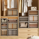 Axyaa Brown Drawer Storage Organizer Boxes for Clothes, Toys, and Shoes