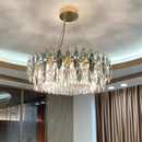 Axyaa Crystal Chandelier Pendant Light for Luxurious Living Room