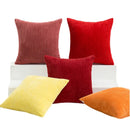 Axyaa Christmas Red Striped Corduroy Pillow Covers Set