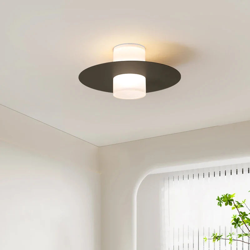 Axyaa Modern Chandelier Ceiling Light for Living Room, Kitchen, Bedroom - Black/White