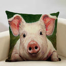 Cute Pig Pattern Pillowcase 45x45cm Axyaa Home Decor Sofa Linen Cushion Cover