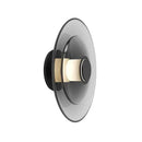 Axyaa Gray Amber Glass LED Wall Sconce for Foyer Bedroom Aisle Decor