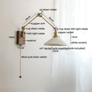 Axyaa Ceramic Copper Swing Arm LED Wall Light for Home Decor
