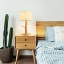 Axyaa Nordic LED Wood Log Table Lamp - Modern Minimalist Style