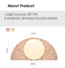 Terrazzo Japanese Retro Nordic LED Wall Lamp for Home Decor by Axyaa