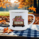 Axyaa Flamingo Pattern Enamel Mug Set for Camping and Picnic