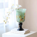 Axyaa Elegant Glass Vase for Flowers, Antique Wind Lamp, Hydroponic Décor