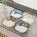 Axyaa Gold Edge Fruit Plate for Snacks, Desserts & Dried Fruits