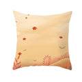 Axyaa Autumn Maple Leaves Pillow Cases with Fresh Print Flower Plant Custom Polyester Cover