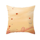 Axyaa Autumn Maple Leaves Pillow Cases with Fresh Print Flower Plant Custom Polyester Cover