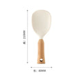 Axyaa Silicone Rice Spoon with Wooden Handle - Kitchen Accessory