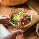 Axyaa Ceramic Double Ear Ramen Bowl Tableware