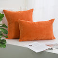 Axyaa Corduroy Striped Cushion Cover for Home Decor
