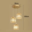 Axyaa Crystal Chandelier Ceiling Light Luxury Modern Pendant Lamp Living Room Bedroom Lighting