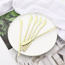 Axyaa 24-Piece Stainless Steel Champagne Gold Cutlery Set