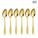 Axyaa Gold Stainless Steel Cutlery Set for Family & Restaurants, 24pcs