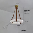 Axyaa Circular Marble Lamp: Modern Designer Art Light for Living & Dining Room