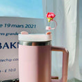 Axyaa Flower Straw Topper for 40oz Tumbler - Silicone Cap Protector