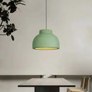 Axyaa Nordic Style Green Pendant Light 30cm Semi-Circular Bowl Shaped Led Light