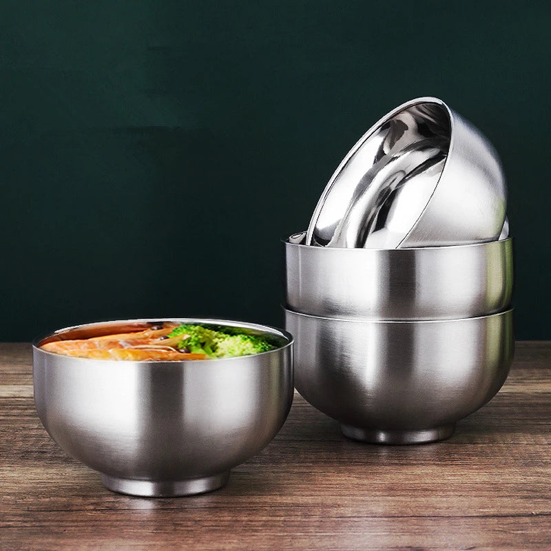 Axyaa Stainless Steel Rice Bowl for Kids and Soup, Noodle Bowl Kitchen Tool.