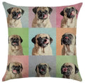 Axyaa French Bulldog Print Linen Throw Pillowcase for Home and Car Decor