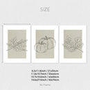 Vintage Pumpkin Print Set by Axyaa - Autumn Wall Art Trio