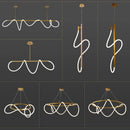 Axyaa Nordic Line LED Chandelier for Minimalist Home Decor