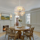 Axyaa 6-Light Rattan Chandelier for Dining Kitchen Island Bedroom