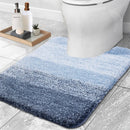 Axyaa Luxury U-Shape Bathroom Rug: Soft, Absorbent, Non-Slip Plush Shower Mat