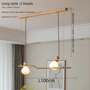 Axyaa Wood Glass Chandelier: Stylish Hemp Rope Pendant Light for Dining Table & Bar Counter