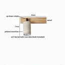Axyaa LED Wall Light Indoor Up Down Rotate Yellow Travertine Wood Reading Lamp