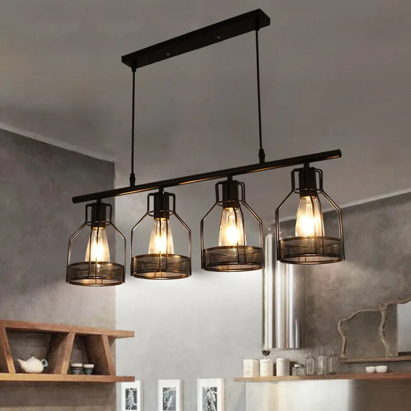Axyaa Retro Loft Chandelier Industrial Style Pendant Lamp for Living Room