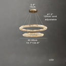 Axyaa Luxury Gold Round LED Chandelier for Living Room, Bedroom, and Dining Table