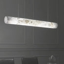 Axyaa Resin Chandelier: LED Linear Suspension Indoor Lighting for Dining Room