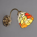 Axyaa Red Blue Glass Wall Lamp Brass E27 Bulb Bedroom Living Room Sconce