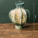 Axyaa Retro Chinese-style Porcelain Flower Vase Set - Earthenware & Kiln-transformed Accessories