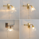 Axyaa Glass LED Wall Light Sconce, Left/Right Arm Rotation, Modern Nordic Design