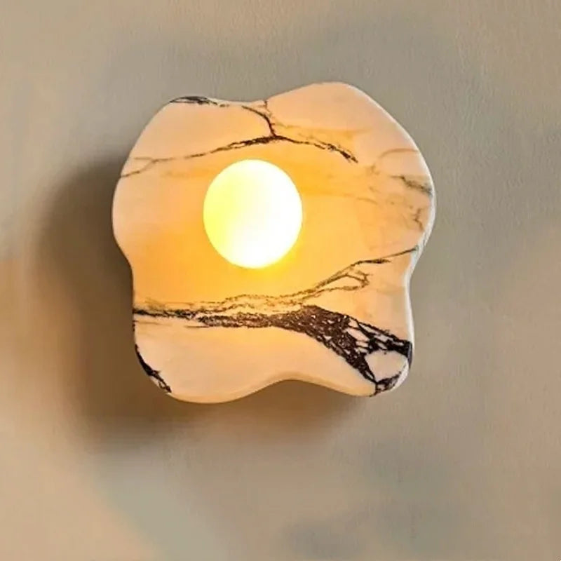 Axyaa Nordic LED Wall Lamp Marble Living Room Lights