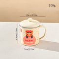 Axyaa Kids Cartoon Stainless Steel Mug with Lid & Handle Drinkware