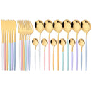 Axyaa Gold Stainless Steel Dinnerware Set for Elegant Table Setting