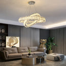 Axyaa Modern Crystal LED Ceiling Chandelier for Home Living Room Décor