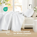 Axyaa Oversized King Quilt Set Lightweight Microfiber Bedding Coverlet