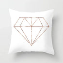 Axyaa Glitter Geometric Pineapple Pillow Covers - 45X45cm